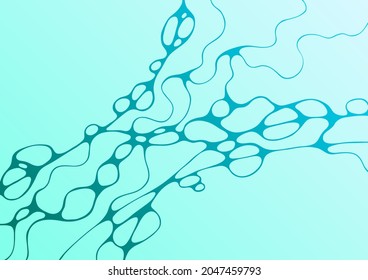 Swimming pool water waves caustics ripple curve lines vector illustration. Summer background. Clean blue water surface wavy ripple texture. Swimming pool shimmering ripple top view background.