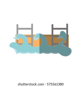 swimming pool waves icon image, vector ilustration