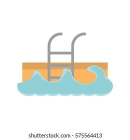 swimming pool waves icon image, vector ilustration