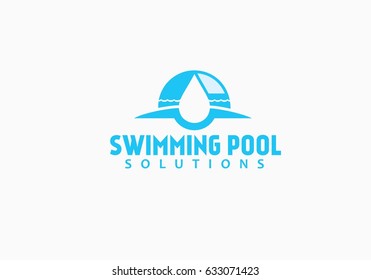 Swimming Pools Business Logo