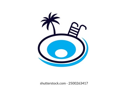 Swimming Pools Logo icon Design template element stock vector pro Vector