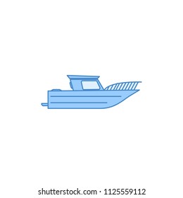 swimming private yacht filled outline icon. Element of transport icon for mobile concept and web apps. Thin line yacht filled outline icon can be used for web and mobile