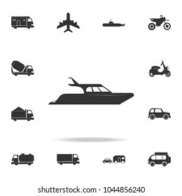 swimming private yacht icon. Detailed set of transport icons. Premium quality graphic design. One of the collection icons for websites, web design, mobile app on white background