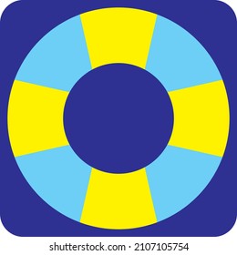 Swimming rescue ring, illustration, vector on a white background.