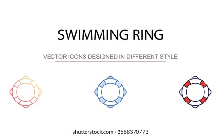 Swimming Ring icon design with white background stock illustration