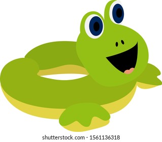 Swimming ring, illustration, vector on white background.