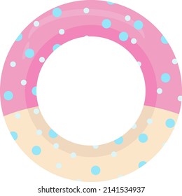 Swimming ring, illustration, vector on a white background.