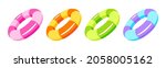 swimming ring, lifebuoy set vector illustration isolated