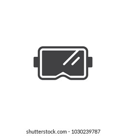 Swimming scuba mask vector icon. filled flat sign for mobile concept and web design. Diving mask simple solid icon. Symbol, logo illustration. Pixel perfect vector graphics