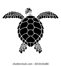 swimming sea turtle graphics, turtle back vector illustration, tortoiseshell structure illustration.