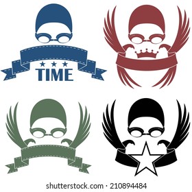 Swimming set. Logo