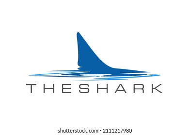 Swimming Shark with Blue Fin illustration