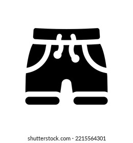 Icono de pantalones cortos de baño (ilustración vectorial simple)