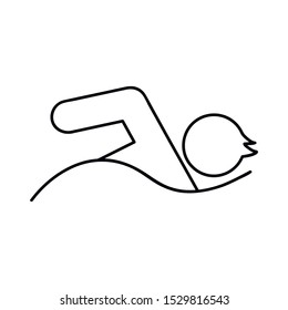 swimming sign icon. Element of navigation sign icon. Thin line icon for website design and development, app development. 