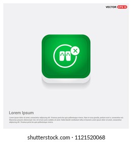 Swimming Slippers IconGreen Web Button - Free vector icon