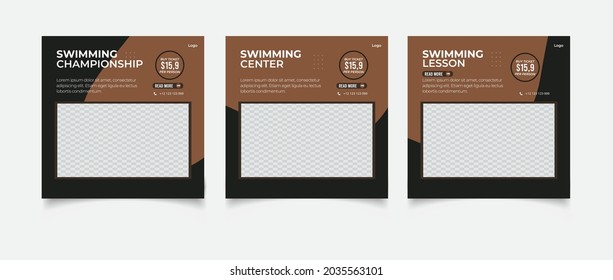 swimming  for social media post