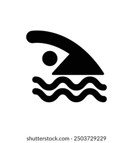 swimming solid icon vector design good for web or mobile app