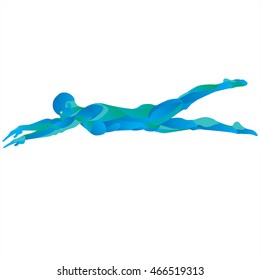 swimming sport graphic vector