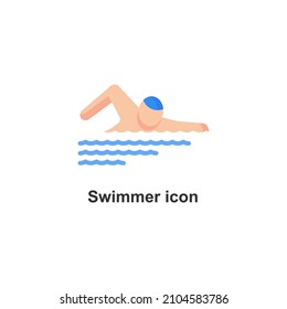 swimming sport icon designed in flat and colorful style in swimming sports vector illustration for sports icon theme