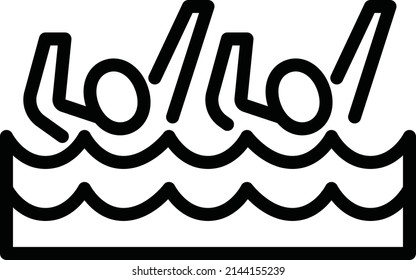 swimming sport icon vector design flat