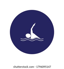 Swimming sport logo ilustration vector