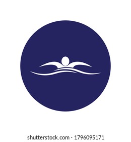 Swimming sport logo ilustration vector