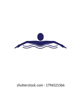 Swimming sport logo ilustration vector
