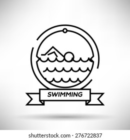 Swimming Sport Stroke Icon