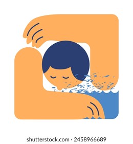 Swimming. Sports. Sketch vector illustration