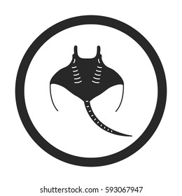 Swimming Stingray symbol simple silhouette icon on background
