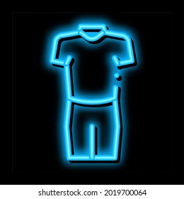 Swimming Suit Canoeing neon light sign vector. Glowing bright icon sign. transparent symbol illustration