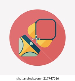 Swimming suit flat icon with long shadow