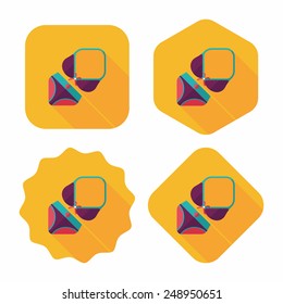 Swimming suit flat icon with long shadow