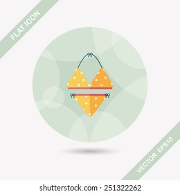 Swimming suit flat icon with long shadow,eps10