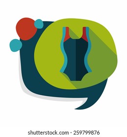swimming suit flat icon with long shadow,eps10
