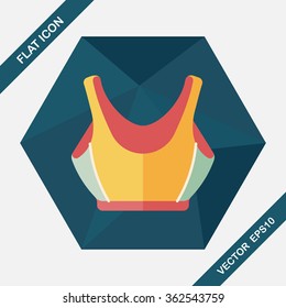 swimming suit flat icon with long shadow,eps10
