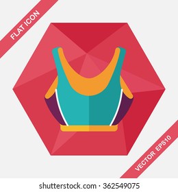 swimming suit flat icon with long shadow,eps10