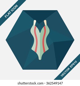 swimming suit flat icon with long shadow,eps10