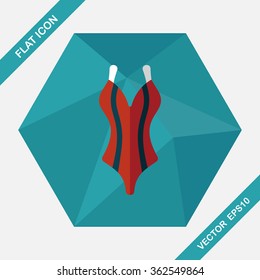 swimming suit flat icon with long shadow,eps10