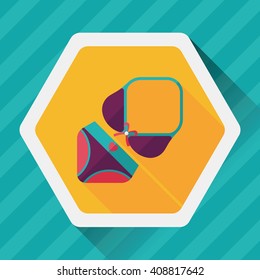 Swimming suit flat icon with long shadow