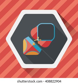 Swimming suit flat icon with long shadow