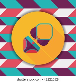 Swimming suit flat icon with long shadow