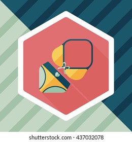 Swimming suit flat icon with long shadow