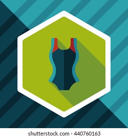 swimming suit flat icon with long shadow,eps10