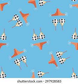 Swimming suit flat icon seamless pattern background