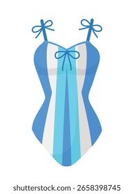 Badeanzug. Flacher Vektorclipart, Illustration mit isoliertem Hintergrund.