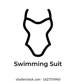 Swimming Suit Icon Line Clothes and Fashion, Trendy Design