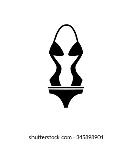 swimming suit icon vector art image logo sign flat design
