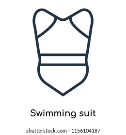 Swimming suit icon vector isolated on white background, Swimming suit transparent sign , thin symbols or lined elements in outline style