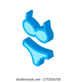 Swimming Suit Icon Vector. Isometric Swimming Suit sign. color isolated symbol illustration